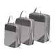 thumbnail image 2 of 3 Uds Cubos De Embalaje De Compresión Bolsas De Almacenamiento De Compresión Para Vacaciones Al Aire Libre Gris, 2 of 5