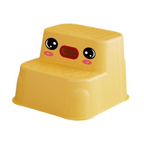 Bothyi - Taburete De Dibujos Animados Para Niños, Taburete De Dos Escalones Para Leer Libros, Habitaciones De Invitados Y Tocar El Piano, Amarillo