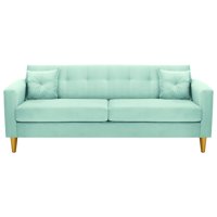 Bodevir - Sofa New Retro 3Cg Felpa 01 Verde Agua