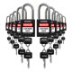 thumbnail image 1 of Juego de candados Lockout Tagout TRADESAFE, 10 candados negros con llave, 1 of 9