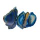 thumbnail image 2 of 6 Piezas Colgante De Rebanada De Cristal De Cuarzo Pulido De ágata Natural Azul Marino, 2 of 3