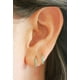 thumbnail image 3 of Argollas 6mm modelo Whale Turquesa Plata fina ley S925 Chapada Oro 18k, 3 of 3