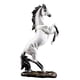thumbnail image 1 of Estatuilla De Caballos Escultura De Escritorio Detallada Estante De Barra Adornos Modernos Regalo Blanco, 1 of 3