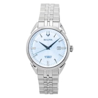 Reloj Análogo Bulova Sutton Acero Inoxidable Esfera Azul Hielo Automático Para Hombre