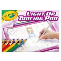 Kit De Arte Con Mesa De Calcar Luminoso Crayola Rosa Para Niños 6+ Con Lápices