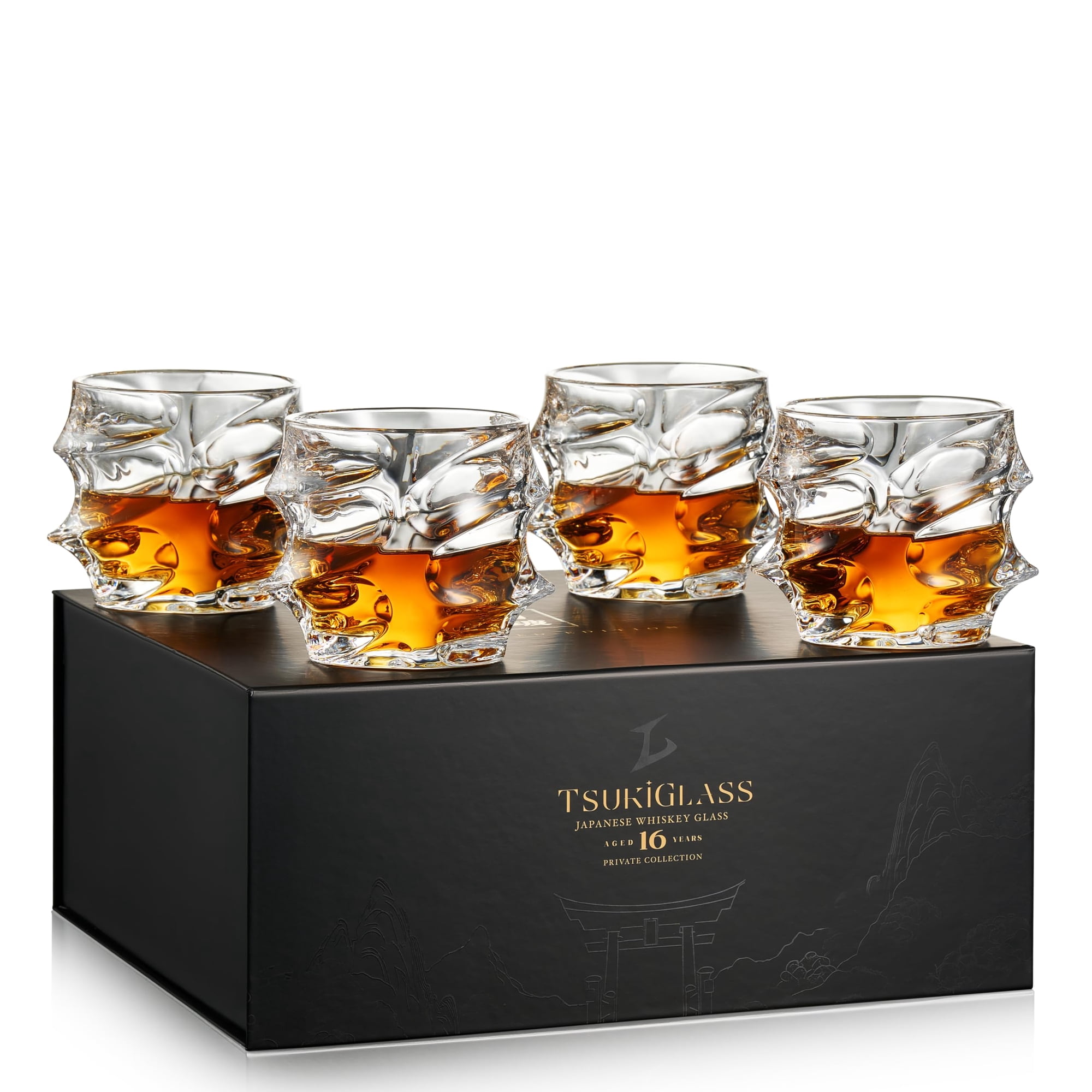 Set De Vasos De Whisky Tsukiglass® Storm Premium Japanese Crystal