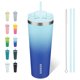 thumbnail image 1 of Vaso térmico BJPKPK de 770 ml de acero inoxidable con pajita, 1 of 6