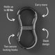 thumbnail image 3 of Llavero KLIPSTA LINK Conector Cromo Negro, 3 of 8