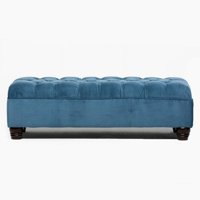 Barra Design - Banqueta Capitone Felpa Petroleo