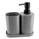 thumbnail image 1 of Set Juego De Baño 3 Pieza Jabon Dispensador Cepillo Plastic G, 1 of 2