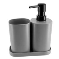 Oem - Set Juego De Baño 3 Pieza Jabon Dispensador Cepillo Plastic G