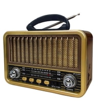 N-Ofertas - Radio Portátil Bluetooth Recargable Y A Pilas Am/Fm Mp3 Vintage