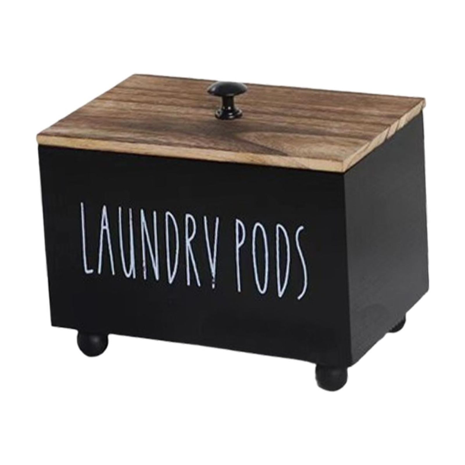 Magideal - Soporte Para Tampones Para Baño, Organizador Para Almohadillas Con Tapa, Soporte Para Caja De Período, Accesorios De Madera Para Baño, Organizador De Negro