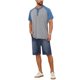 thumbnail image 2 of INSPIRE CHIC Conjunto Camiseta Henley de Hombre con Mangas Raglán Retro de Bloque de Color de Manga Corta con Botones M Gris Claro, 2 of 5