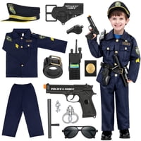 Disfraz De Oficial De Policía Luucio Para Niños Con Uniforme Y Acceso.