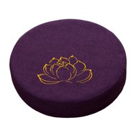Ioensy - Cojín De Meditación Redondo De 40 Cm De Diámetro Con Asiento De Funda Extraíble Para Interior Violeta Oscuro De 6 Cm