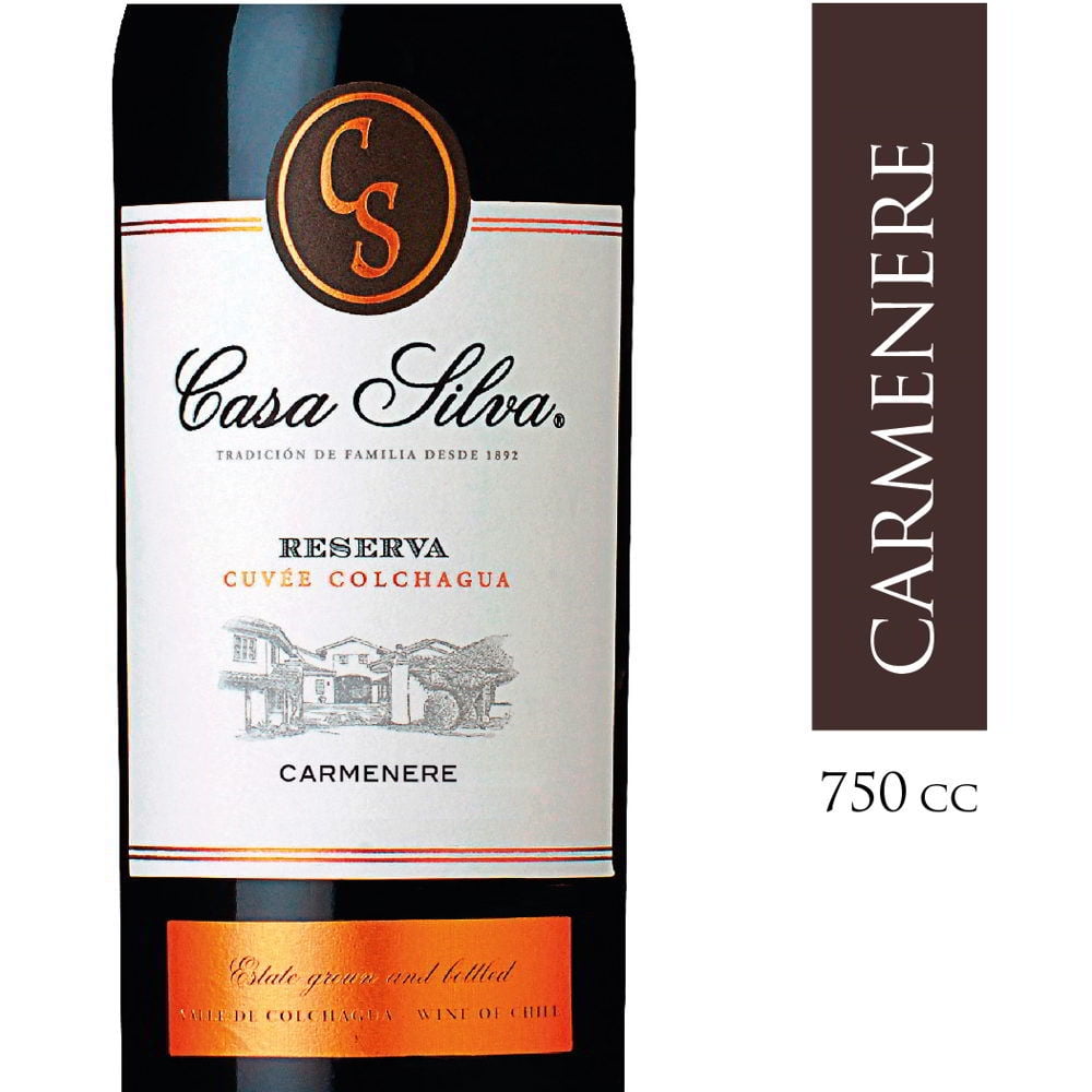 Vino Tinto Carmenere Reserva Botella 750 ml Casa Silva