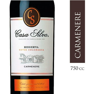 Vino Tinto Carmenere Reserva Botella 750 Ml Casa Silva