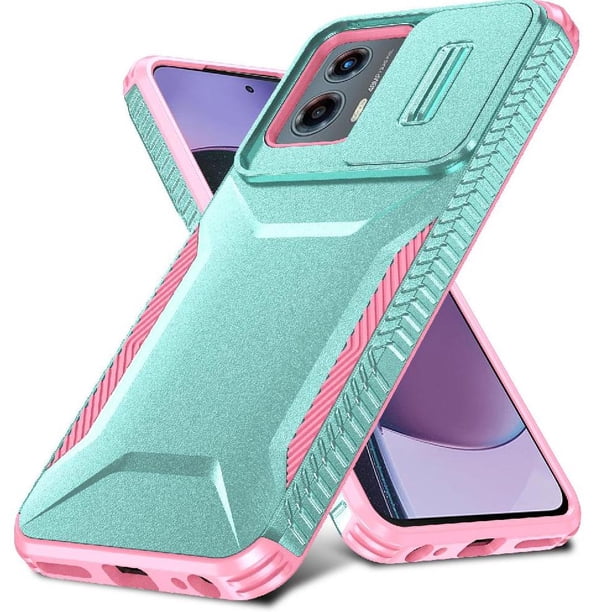 Funda Resistente para Motorola Moto G 5G 2023 con Tapa Deslizante y Protección Militar Verde