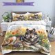 thumbnail image 1 of Wolf's Peaceful Rest Amidst Nature's Bounty Quilt Cover Set - Soft and Cozy Bedroom Guest Room and Dorm Decorative Bedding Set 1 Quilt Cover + 2 Pillow Shams.J1, 1 of 1