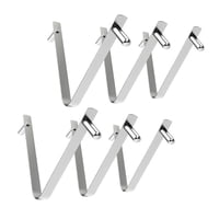 Magideal - 6 Pinzas Para Cepillo De Piscina, Cierre De Botón Con Resorte De Doble Punta, Pinzas En Forma De V, Abrazaderas Para Caña De Pescar Con Recogedor De H