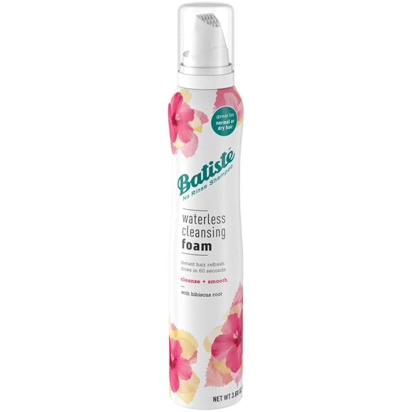 Champú seco Batiste, espuma limpiadora sin agua, 105 ml