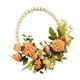 thumbnail image 3 of Guirnalda De Flores Artificiales, Guirnalda Para Colgar En La Puerta, Cuentas De Madera, Decoración De Aro, Amarillo, Naranja, 3 of 3