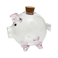 Bothyi - Alcancía Regalo Del Festival Estatuilla De Cerdo De Vidrio Delicada Para Niños Exquisito