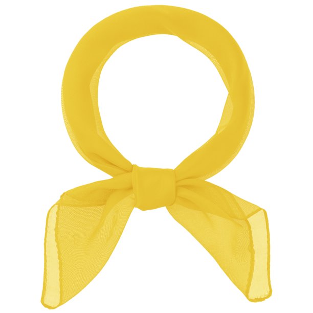 INSPIRE CHIC Pañuelo Cuadrado de Gasa en Degradado para Mujeres, Bufanda para el Cuello y Envoltura para el Cabello, Accesorios de Moda Primavera Verano Amarillo