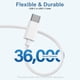 thumbnail image 4 of Cable de carga USB C a USB C FUPYWP de 6 pies y 60 W, paquete de 3 unidades para Apple, 4 of 6