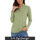 thumbnail image 3 of MAGCOMSEN Women's UPF 50 Sun Shirt de Manga Larga con Cierre de 1/4, 3 of 3