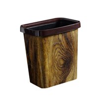 Magideal - Bote De Basura Bote De Basura Bote De Basura Retro Creativo Decorativo Imitación De Madera De Grano Bote De Basura Para El Hogar Sala De Estar Oficina 13L
