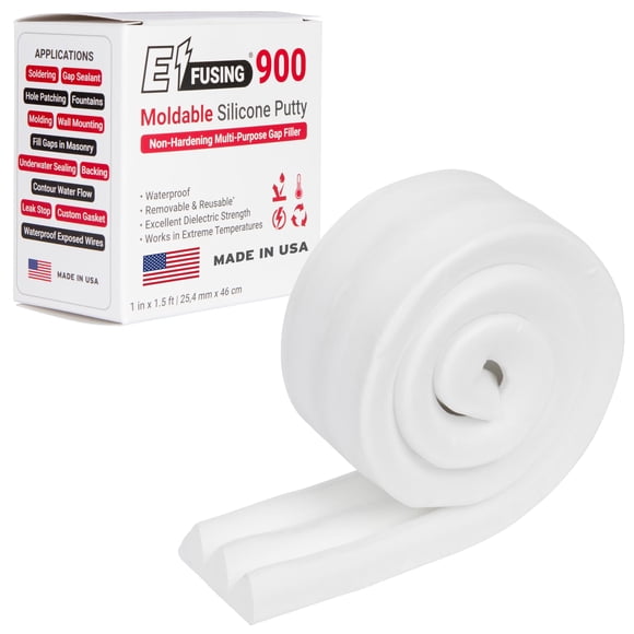 Masilla de silicona moldeable E/FUSING 900, impermeable, blanca