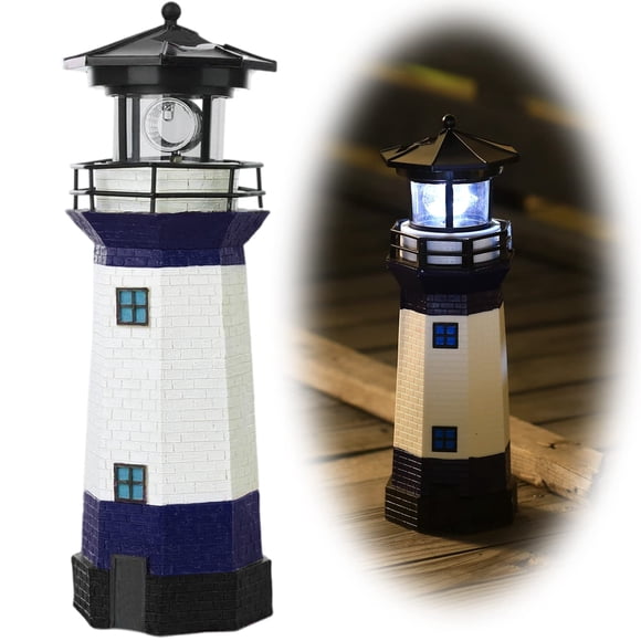 Lámpara solar de faro HSHD con baliza giratoria