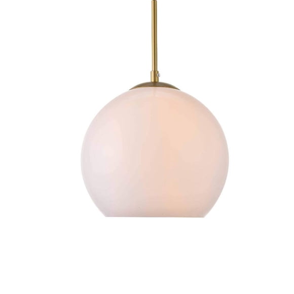 Lámpara Colgante Elegant Lighting Baxter Latón con Vidrio Esmerilado