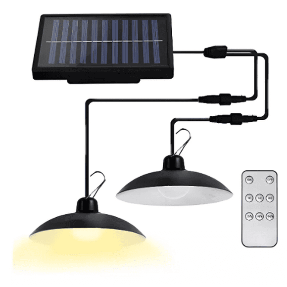 Lámpara Luz Solar Led Colgante Control Remoto Exteriores