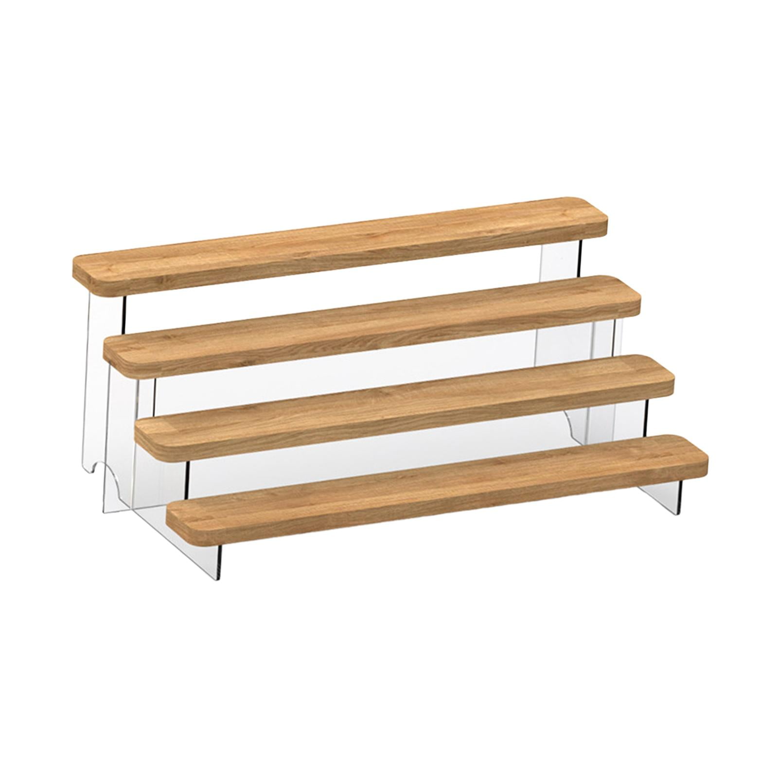 Bothyi - Estante De Madera, Estantes De Exhibición, Elevador De Exhibición Acrílico Para Figura, Perfume, Cosmético, 30cm X 22cm X 16cm