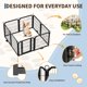 thumbnail image 5 of Corral para perros GarveeLife 61 cm 8 paneles plegable con puerta, 5 of 9