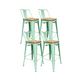 thumbnail image 1 of Pack 4 Taburetes Tolix Asiento De Madera 64cm - Menta, 1 of 3