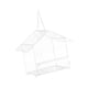 thumbnail image 3 of Comedero para pájaros de ventana para visualización al aire libre 6.3x4.33x5.12 "Decoración de jardín Amante de aves Regalo Patio trasero Transparente, 3 of 5