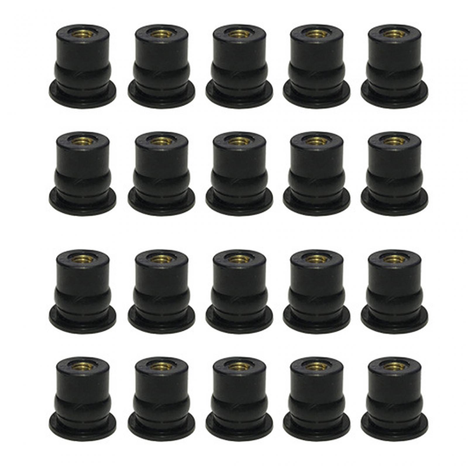 Ioensy - Sujetador De Cubiertas De Tuercas De Pozo De Caucho Duradero Métrico Universal Reemplazo 20X M6