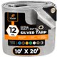 thumbnail image 1 of Lona de polietileno Xpose Safety, resistente, plateada, 3 x 6 m, impermeable, 1 of 8