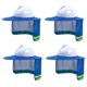 thumbnail image 1 of Sombrilla solar LIZMOF de alta visibilidad, azul, paquete de 4 unidades, 1 of 5