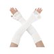 thumbnail image 1 of Guantes sin dedos de punto para mujer, adorables calentadores de brazos de encaje Y2K para chicas dulces, cosplay femenino, fiesta en club, estilo universitario, blanco, 1 of 7