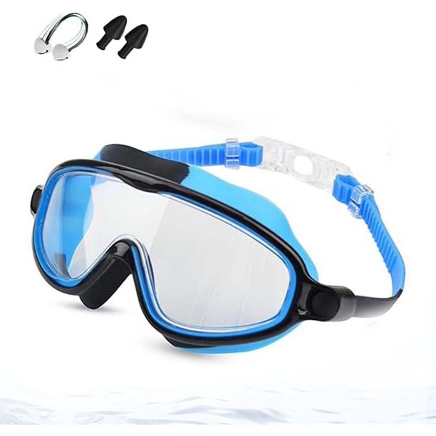 Gafas natación niños montura grande antivaho clip sin fugas máscara buceo infantil