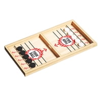 Magideal - Juego De Disco Rápido, Juego De Fútbol, Mesa Para Niños Y Adultos, Juego De Hockey De Madera Para Niños, Coordinación Mano-Ojo, Fiestas De Cumpleaños L Rojo Con 10 Ajedrez