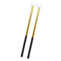 Magideal - 2X Palos De Tambor De Práctica De Juego, Martillo De Tambor De Aleación, Práctico Y Resistente Cabezal De Fieltro, Palos De Timbales Para Educación , Oro