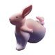 thumbnail image 1 of Figura conejos de pascua con huevo roto rosa, 1 of 3