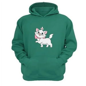 Genérico - Polerón Canguro Gatos Aristócratas Verde Aguamarina Talla L Unisex