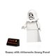 thumbnail image 2 of Minifigura LEGO Haunted House Ghost con capucha blanca de 5 cm de altura, 2 of 5